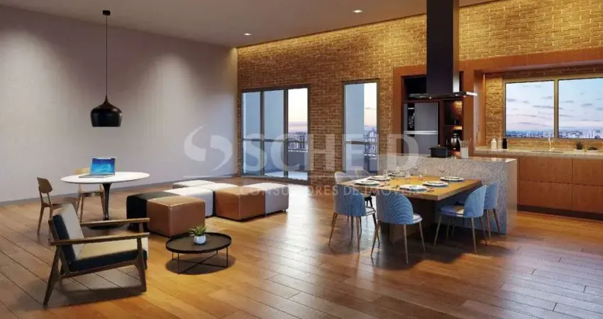 Apartamento Alto da Boa Vista 61m², 2 quartos, 1 suíte, sala, cozinha, lavabo, terraço, 1 vaga.