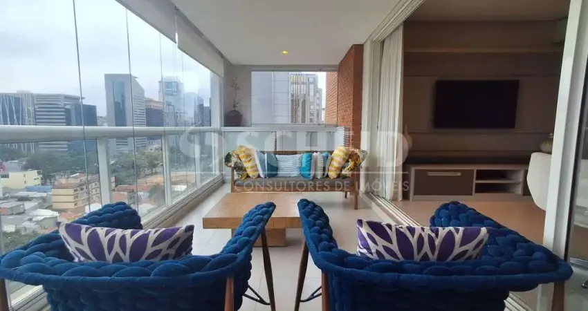 Apartamento para Locação no Itaim Bibi com 90m², 2 dormitórios (2 suítes) e 2 vagas