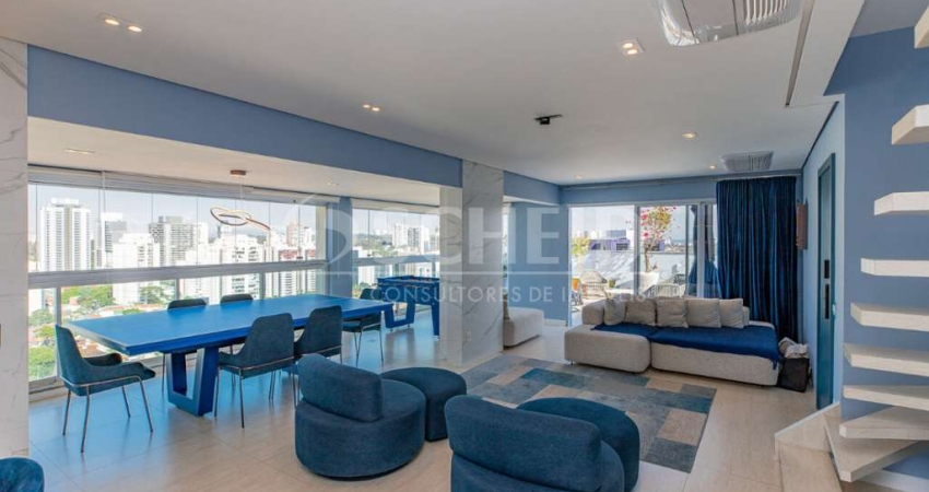 Cobertura á Venda no Alto da Boa Vista com 227m², 3 quartos sendo 3 suítes, 3 vagas.