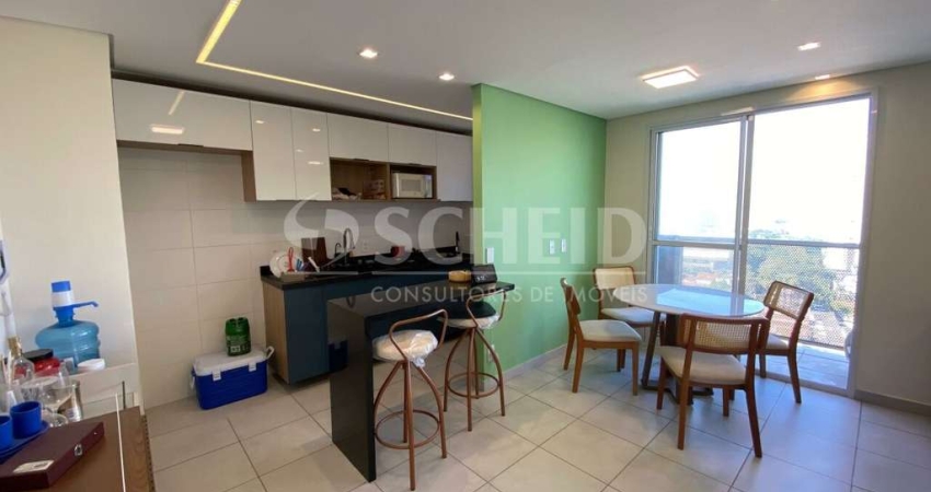 Apartamento com 2 quarto, 2 banheiros,  53m2 , 1 vaga e sacada perto do metrô