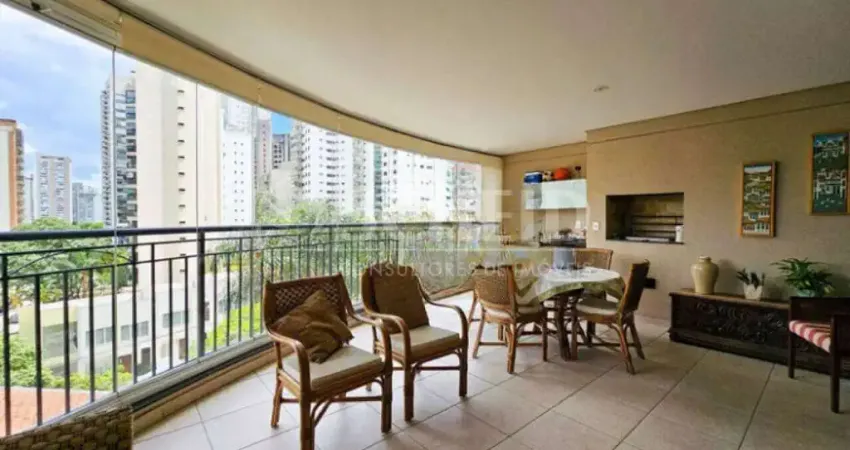 Apartamento pra locação mobiliado no brooklin 178m2, 4 dormitorios, 2 suites, 3 vagas