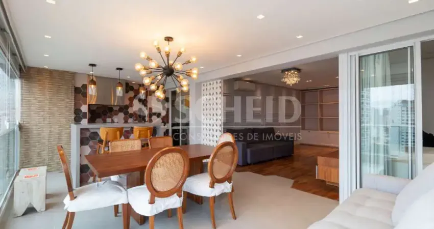 Apartamento á venda no brooklin com 140m², 3 quartos sendo 3 suítes, 2 vagas.