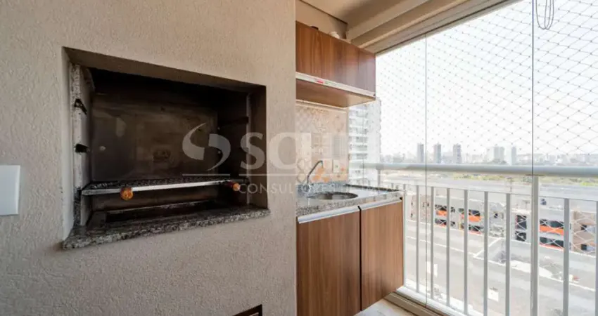 Apartamento mobiliado de 85 m² com varanda gourmet em santo amaro