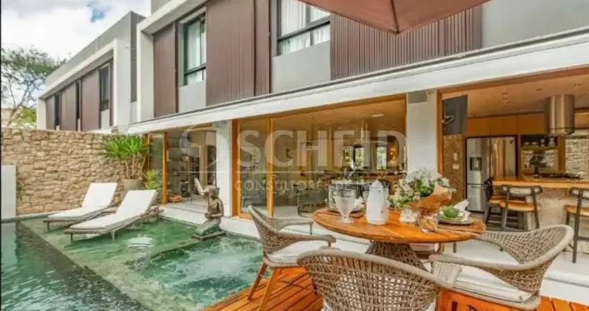 Casa de condomínio mobiliada com 3 suítes, sala de jogos e cinema, à venda no alto da boa vista