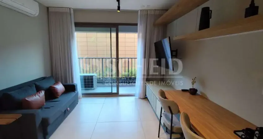 Apartamento de 45m para locação mobiliado e moderno, todo decorado