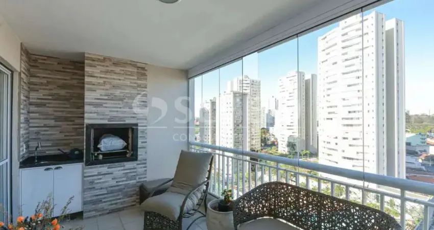 Apartamento reformado p venda no jardim marajoara com 107m² churrasqueira na varanda.