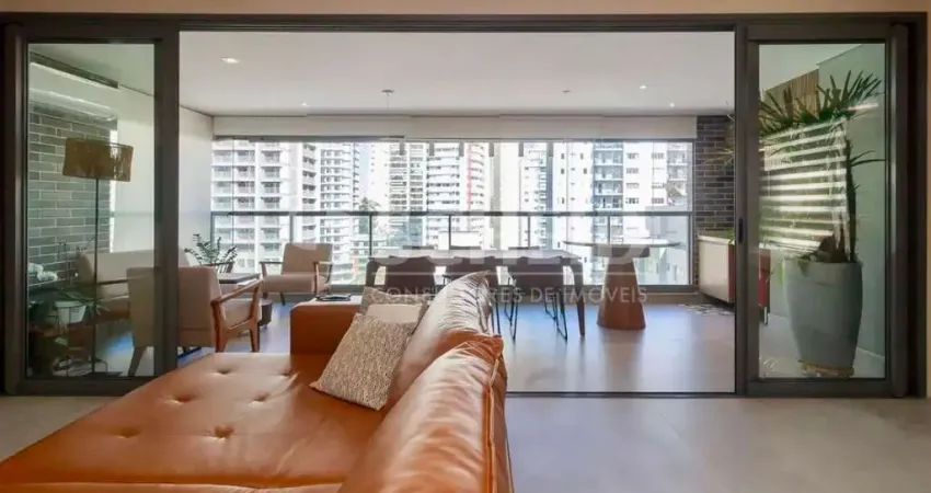 Apartamento com 3 suites, semi mobiliado,  varanda gourmet, lazer completo, brooklin, guararapes 55