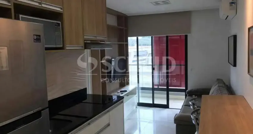 Studio semi mobiliado para locação no campo belo com 38m², 1 vaga