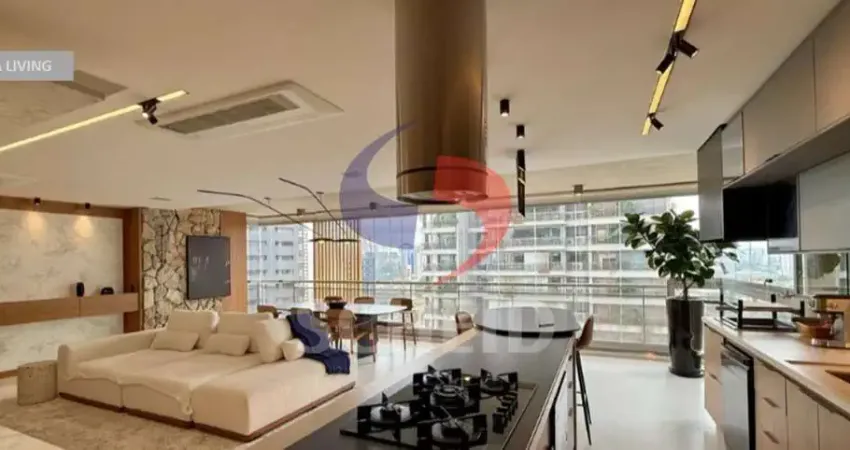 Apartamento mobiliado para locação, 3 suítes, varanda gourmet, churrasqueira,lazer completo,brooklin