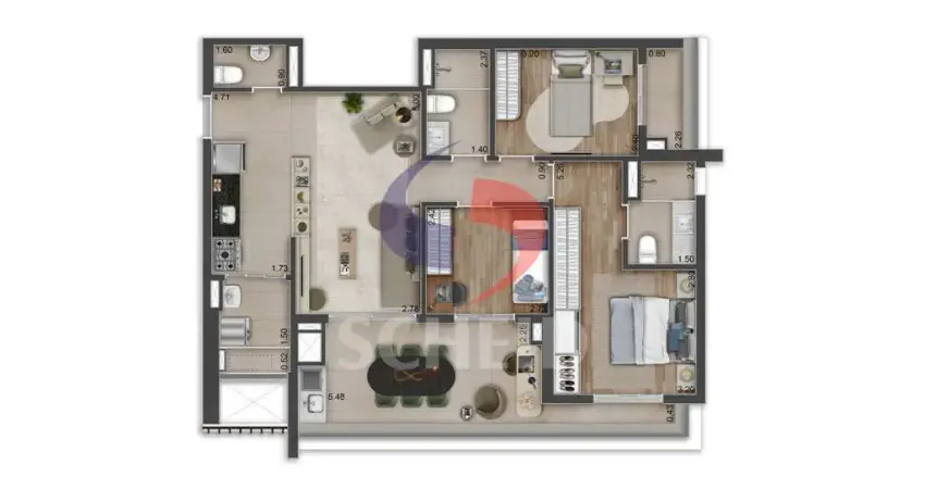 Apartamento novo para venda 90m² - 2 quartos - 1 vaga Vila Mascote