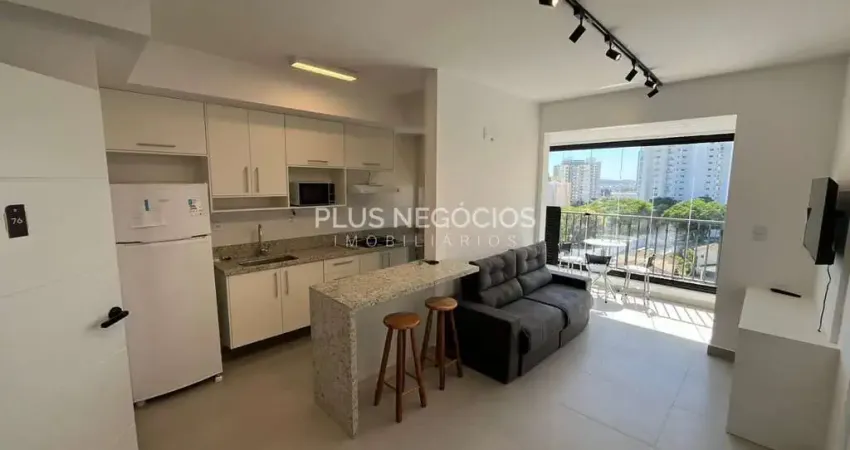 Flat mobiliado para locação condomínio com lazer completo rua do mercadão campolim, parque campolim