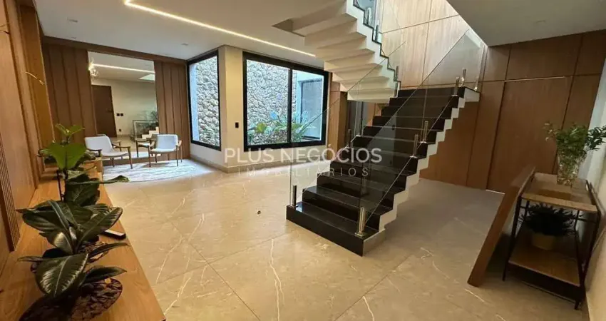 Casa de luxo recém-finalizada no condomínio saint patrick, sorocaba: 4 suítes, elevador, mobiliada
