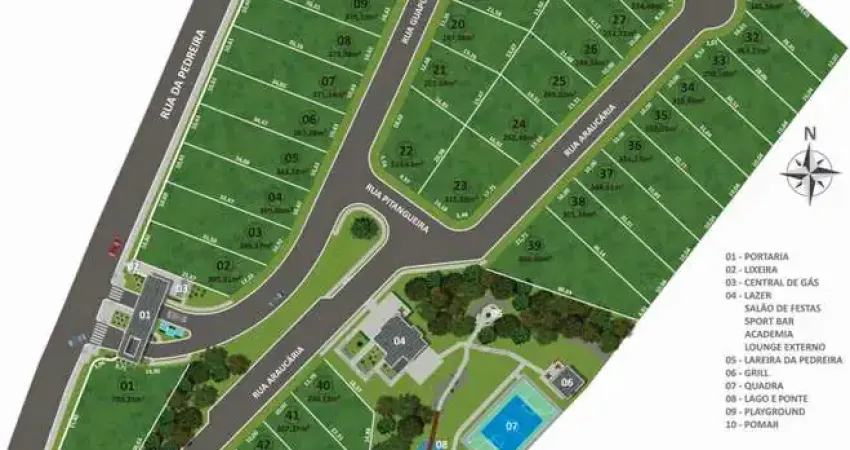 Terreno em condomínio fechado à venda na Rua Odete Laura Foggiato, Atuba, Curitiba