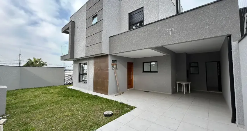 Sobrado novo de esquina com 149 m² com 2 vagas - boa vista - curitiba