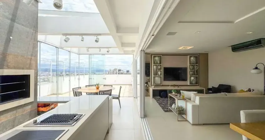 Cobartura vista mar - 3 dormitórios, sendo 2 suítes - 2 vagas - 1 hobby box estreito florianópois sc