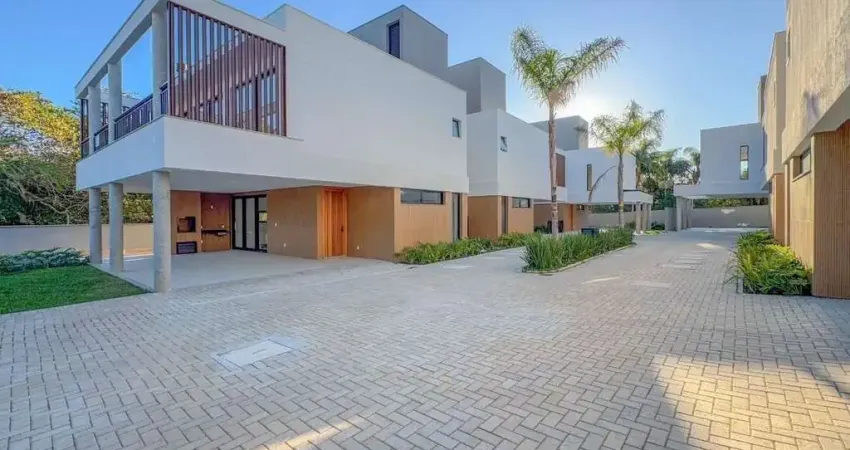 Casa nova em condomínio - 3 suítes - pátio piscina - cacupé - florianópolis - sc