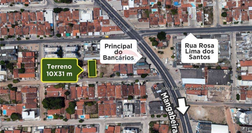 Terreno de 310m² a venda ao lado da principal dos Bancários