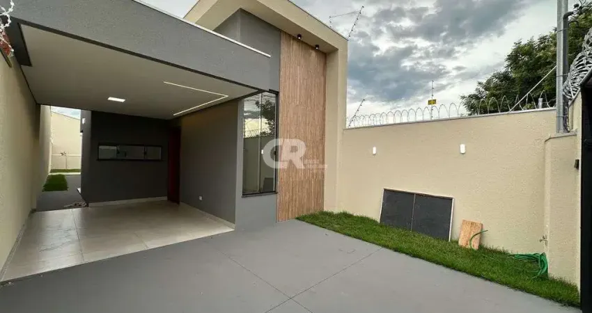 Casa nova com 3 quartos bairro vila nasser área gourmet próximo ao colégio fenix