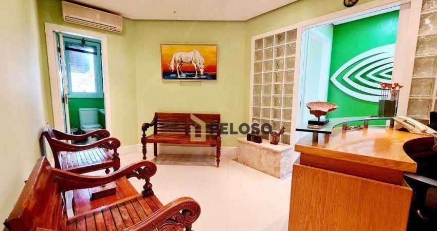 Sala Comercial à Venda | 78m² | Recepção | Semi Mobiliado | Ar Condicionado | 3 banheiros | 2 Vagas | Água Fria/SP.
