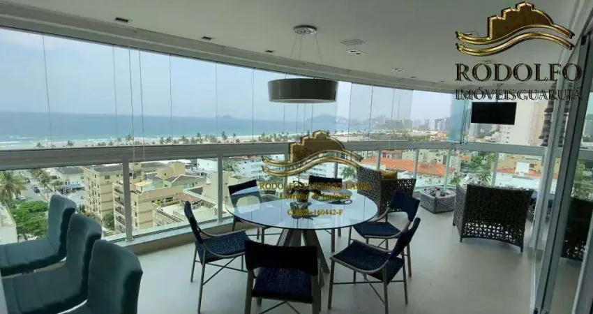 Guarujá praia da enseada vista total mar 3 suítes 153 mts 2 vagas prédio com lazer