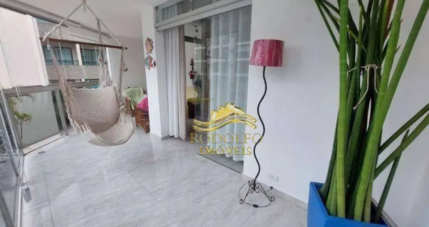 Guarujá praia da enseada 3 suítes + dormitório de empregada 142m² 2 vagas piscina ar-condicionado área gourmet