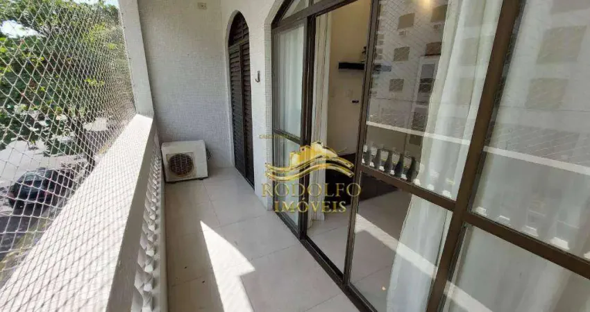 Guarujá praia da enseada 3 dormitórios + 1 suíte empregada 100m² 1 vaga ar-condicionado sacada espaço gourmet