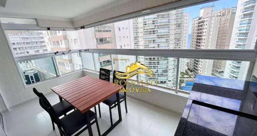 Guarujá praia das astúrias 2 dormitórios 74m² 2 vagas piscina academia sacada vista mar