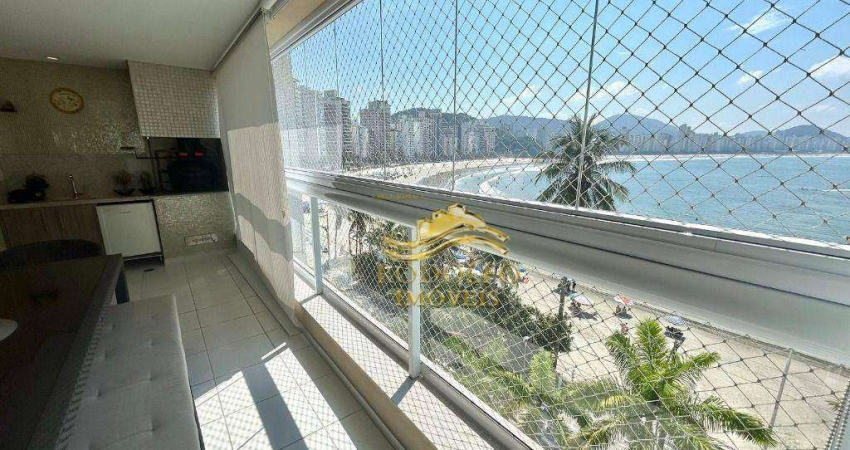Guarujá Praia das Astúrias Frente Total para o Mar 3 Dormitórios 121m² 2 Vagas Lazer Completo Varanda Gourmet