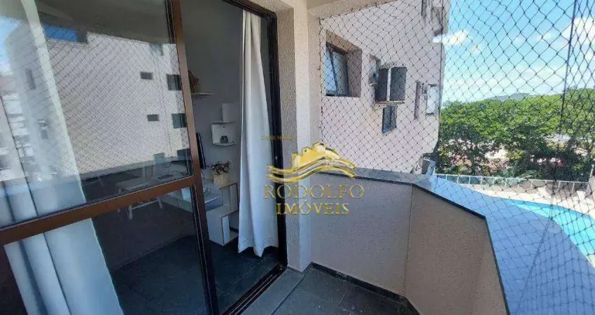 Guarujá-sp praia do tombo 2 dormitórios 70m² 1 vaga ar-condicionado piscina sauna churrasqueira