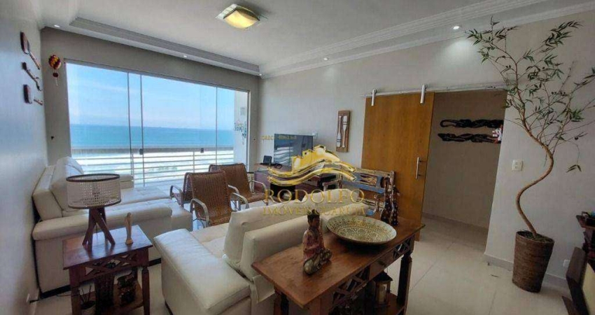 Guarujá Praia das Pitangueiras Frente ao Mar com Vista 3 Suítes 180m² 1 Vaga Serviço de Praia