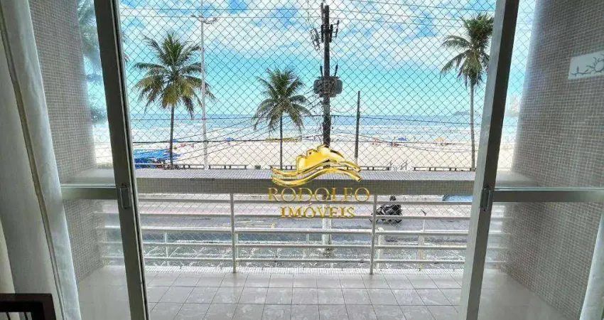Guarujá-sp frente total mar praia das pitangueiras 3 dormitórios 140m² 1 vaga sacada
