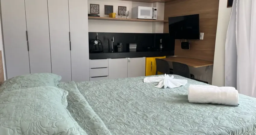 Flat beira mar do jardim oceania porteira fechada com área externa