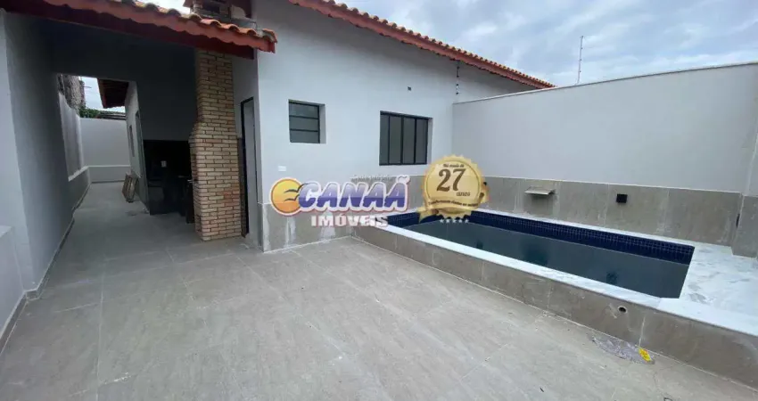 Casa nova com piscina a venda em mongaguá-sp - lado praia com piscina!!