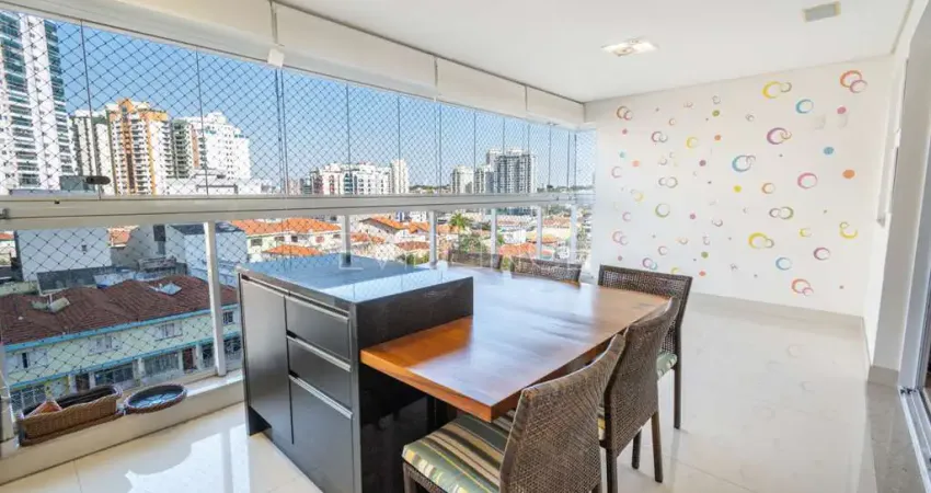 Apartamento à venda no Anália Franco com 142 m² e 3 vagas - VARANDA GOURMET