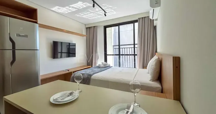 Apartamento mobiliado para locação no tatuapé com 1 dormitório e ar-condicionado - 30,96 m²