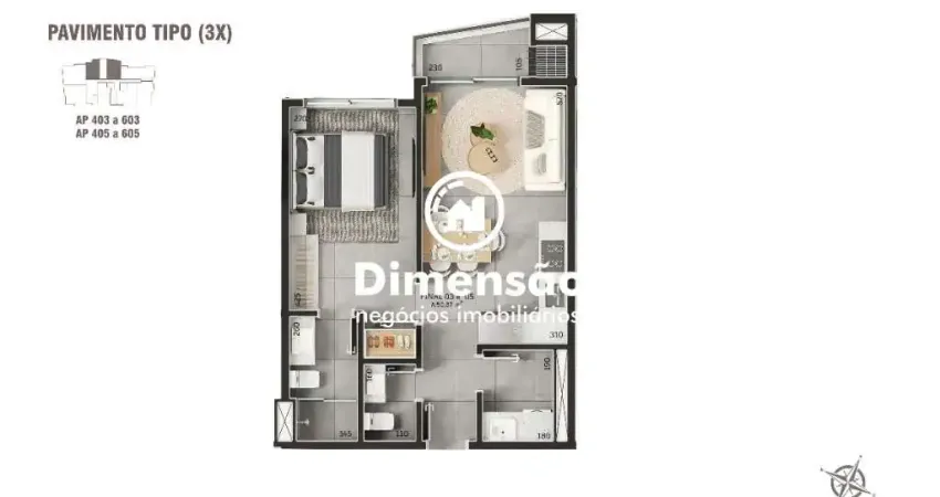 Apartamento com 1 quarto à venda na Rua Berta Lutz, Cachoeira do Bom Jesus, Florianópolis