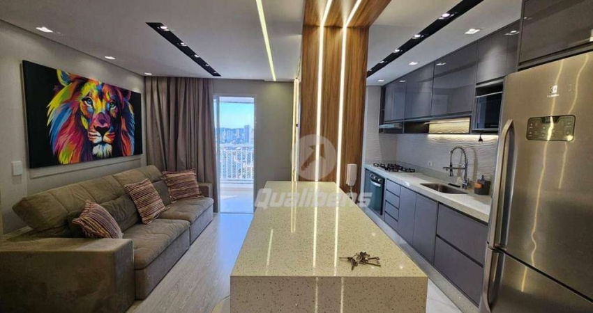 Apartamento com 2 dormitórios sendo 1 suítepara alugar, 72 m² por R$ 3.767/mês - Vila Bocaina - Mauá/SP