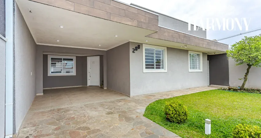 Casa térrea averbada 140m² 4 dormitórios (01 suíte) churrasqueira gourmet por r$ 780.000 cj mercúrio cajuru curitiba pr