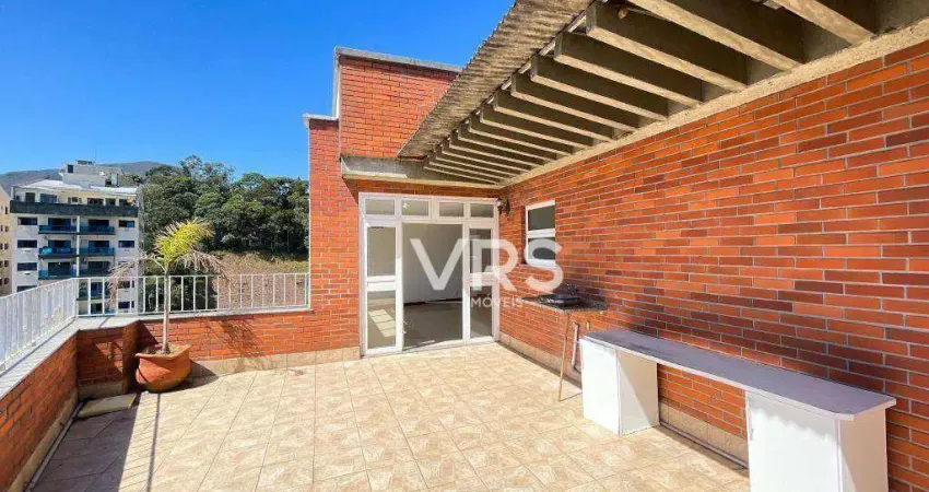 Cobertura com 3 dormitórios à venda, 119 m² por r$ 700.000,00 - várzea - teresópolis/rj