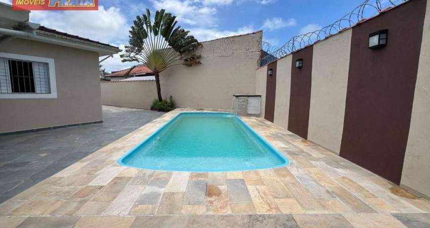 CASA COM PISCINA A 100 METROS DA PRAIAEM MONGAGUA 3 QUARTOS, 205 m² por R$ 585.000 - Jardim Praia Grande