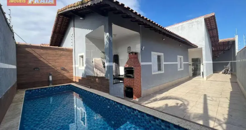 Linda casa 2 quartos com piscina e churrasqueira 90 m² por r$ 389.900 - balneário litoral paulista - mongaguá/sp