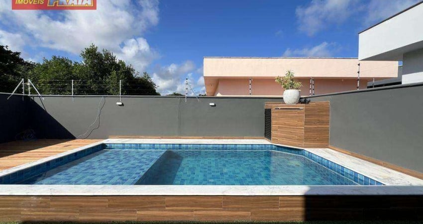 ALTO PADRÃO ITANHAEM CASA 3 QUARTOS PISCINA 146 m² R$ 549.000 - Jardim Cibratel