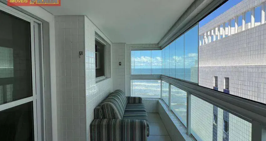 Terraço gourmet predio frente ao mar mobiliado apartamento 2 quartos 74 m² por r$ 399.000 - vila atlântica - mongaguá/sp