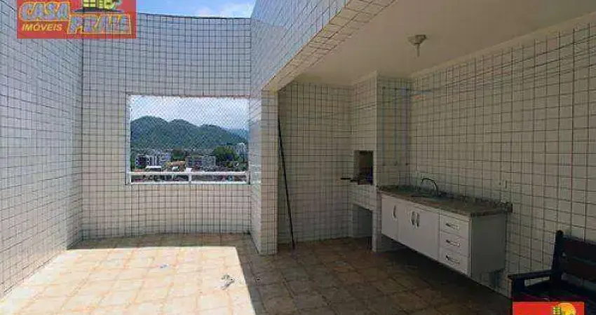 OFERTA COBERTURA MONGAGUÁ NOVA DUPLEX 2 DORMS C/ CHURRASQUEIRA EM PRÉDIO FRENTE AO MAR.