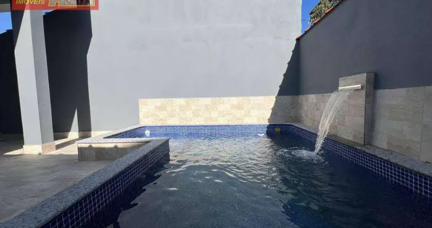 Casa nova 3 quartos piscina e churrasqueira, 110 m² por r$ 479.900 - balneário flórida mirim - mongaguá/sp