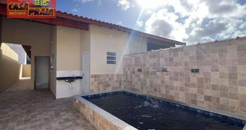 Casa nova com piscina 2 quartos, 71 m² por r$ 350.000, a 800 metros da praia - campos elíseos - itanhaém/sp