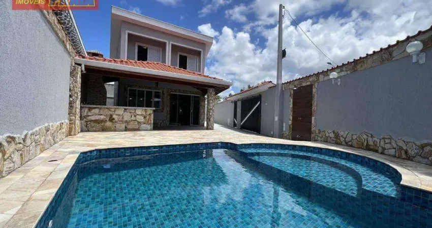 200 metros da praia! sobrado moderno 4 suítes piscina e churrasqueira! 220 m² por r$ 1.300.000 - florida - praia grande/sp