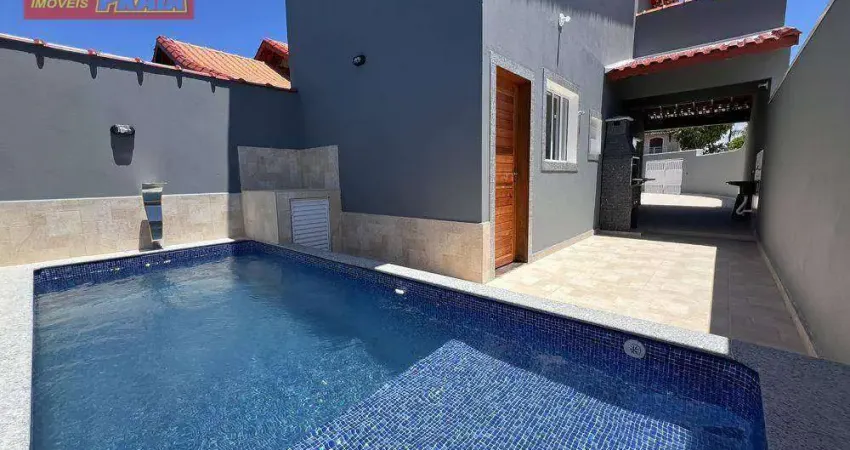 Sobrado à 500 metros da praia com 2 dormitórios, 91 m² por r$ 449.000 - flórida mirim - mongaguá/sp