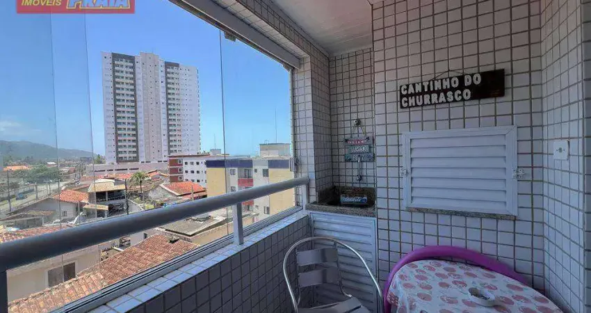 Terraço gourmet com vista para o mar apartamento 2 quarto, 68 m² por r$ 300.000 - vila atlântica - mongaguá/sp