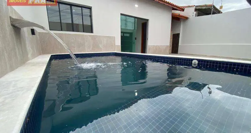 200 metros da praia casa 3 quartos com Piscina Churrasqueira, 62 m² por R$ 470.000 - Plataforma - Mongaguá/SP